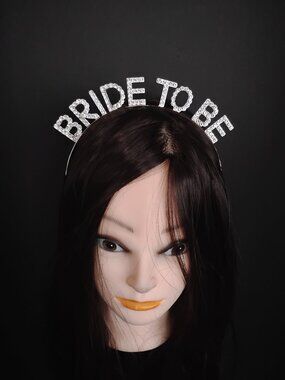 Crystal silver tone " Bride To Be " headband